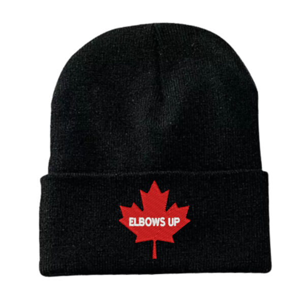 Embroidered Elbows Up Maple Leaf Toque Thumbnail