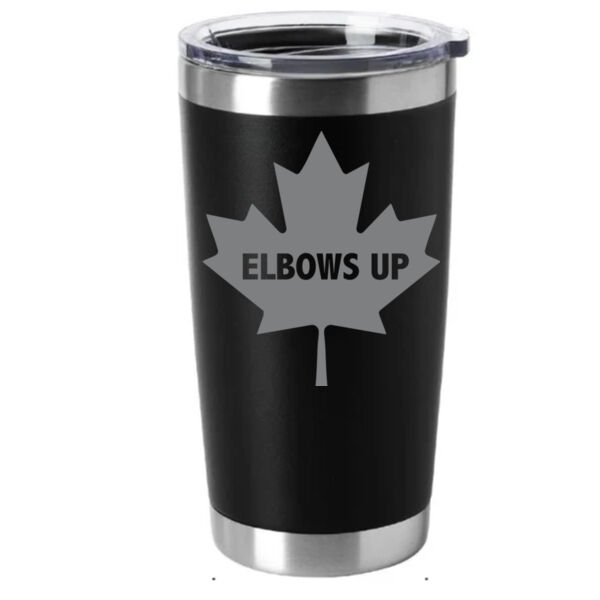 Engraved Elbows Up Maple Leaf 20oz Tumbler Thumbnail
