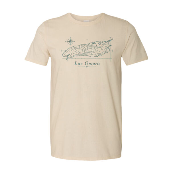 Bathymetric Lake Map T-Shirt Thumbnail